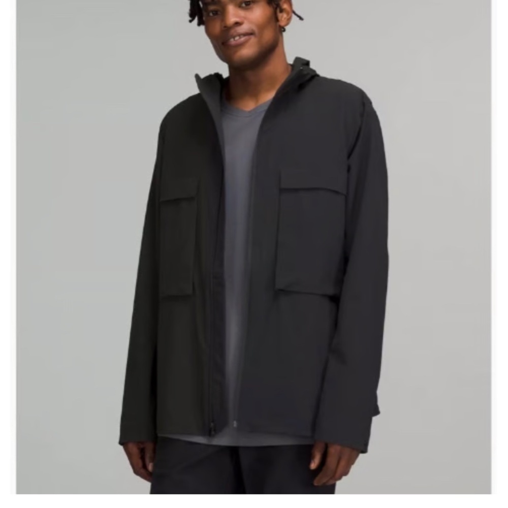 Lululemon Stretch Cargo Casual Water Resistant Jacket Black Size Large